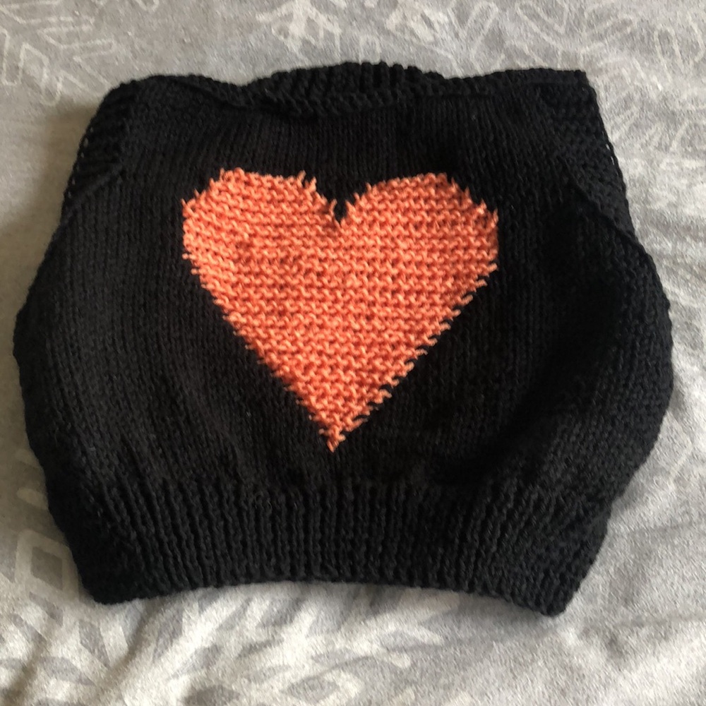 Heart sweater vest hand made